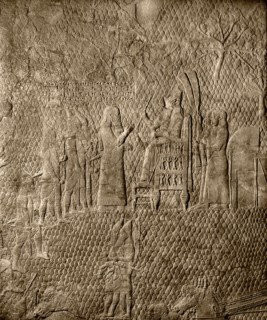 Stone relief from the palace of Sennacherib