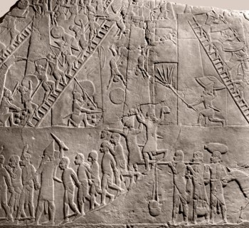 Stone relief from the palace of Ashurbanipal