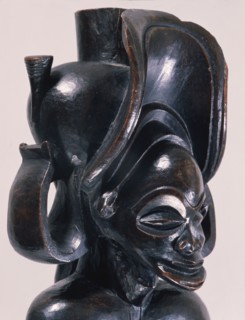 Chief wearing typical Chokwe chiefs headdress