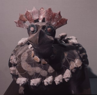 Teotihuacan bird form ceramic vessel