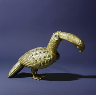 Elaborate golden bird, probably of supernatural origin and mythological significance