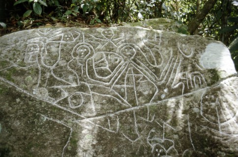 Arawak petroglyph known as the Carib stone