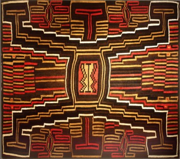 Early Nazca mantle with design representing the sun deity, Inti