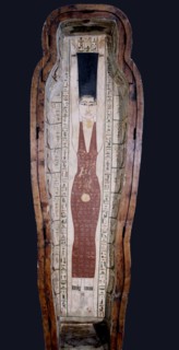 Lid of the coffin of Khenstefnakht with depiction of the goddess Nut, whose body symbolized the vault of the sky, offering protection to the deceased