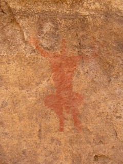 Rock painting of a human