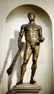 Statue of Hercules possibly the cult statue from the Temple of Hercules Victor that stood by the ancient cattle market in the Forum Boarium