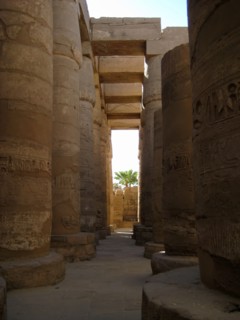 The Great Hypostyle Hall showing the forest of columns each of which is 23m high and 15m circumference
