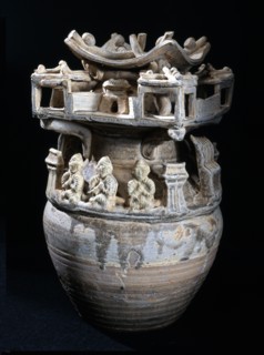 Urn representing a house