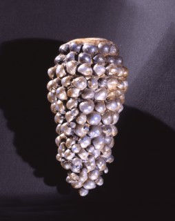 Vase, or possible an ornament in the shape of a bunch of grapes