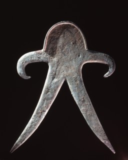 Anthropomorpic figure from a copper hoard, probably used as a cult object