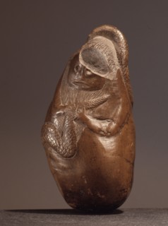 An ancient Indonesia cult object, thought to be a snake god or demon