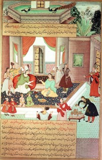 A 16th century illustration of a 14th century Persian story The History of the Mongols
