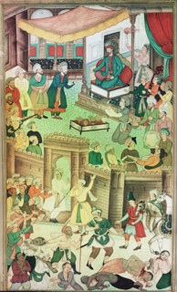 A 16th century illustration of a 14th century Persian story The History of the Mongols