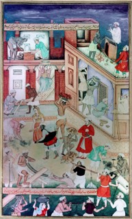 A 16th century illustration of a 14th century Persian story The History of the Mongols