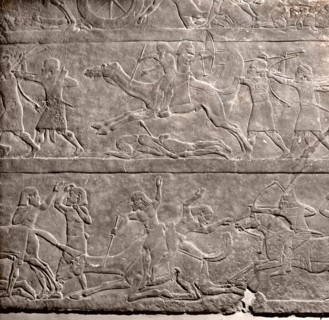 Stone relief from the palace of Ashurbanipal