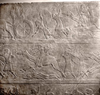 Stone relief from the palace of Ashurbanipal