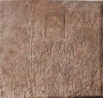 Stone relief from the palace of Ashurbanipal