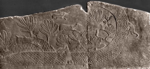 Stone relief from the palace of Ashurbanipal