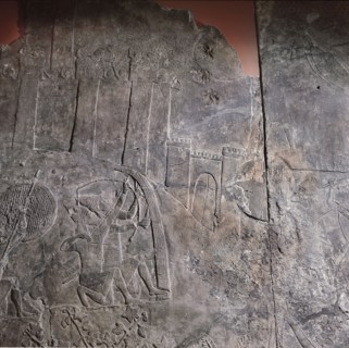 Relief depicting Sennacherib attacking a walled city (thought by some to be Jerusalem)