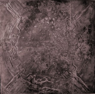 Bas relief representing a night skyscape, from the ceiling of one of the chapels where the resurrection of Osiris was commemorated