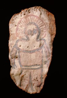 Bark painting depicting a Wandjina