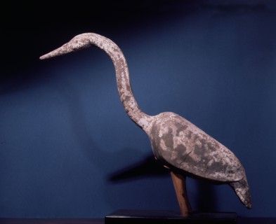 Ceramic figure of a white heron