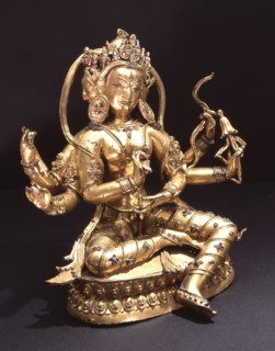 Three headed, six armed goddess, possible a form of Tara