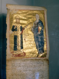 A document called a chrysobull in which Emperor Andronicus II granted favours to the Metropolitan of Monevasia in the Peloponnese