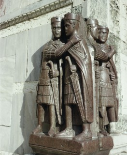 As there was a short period early in the 4th century when there were four emperors ruling similtaneously over the vast but disintegrating Roman Empire, it is usually thought that this group of embraci...