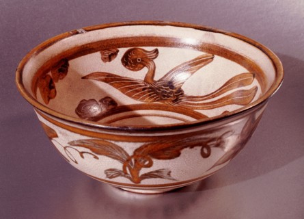 Painted and engraved bowl