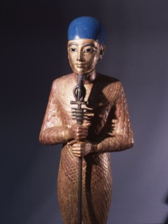 Gold statue of Ptah god of Memphis   patron of artists and craftsmen