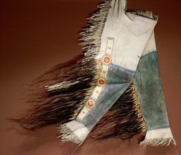 Elaborate hair fringed war shirts and leggings were reserved for displays and rarely used in combat