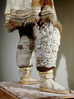 Fur leggings and footwear