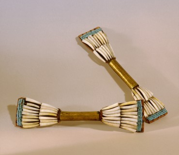 Forehead pieces which were worn as a pair as part of the dance regalia