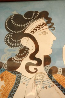 Detail of one of the Blue Ladies