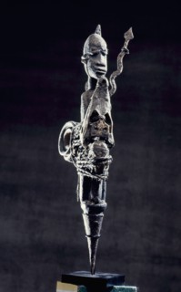 Iron for Gu, vodu of war is bound in with the figures in this powerful Fon bocio medicine