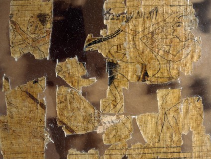 A detail from the Turin Papyrus which depicts scenes of prostitutes with their clients and various love making positions