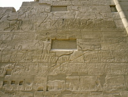 Relief from the northern wall of the hypostyle hall at the great temple of Amun