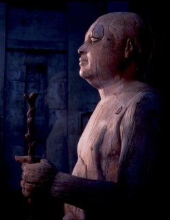 Probably the most celebrated private statue of the Old Kingdom, this wooden statue of Ka Aper, also known as Sheikh el Beled (Headman of the Village), portrays a corpulent ageing man with an expressiv...