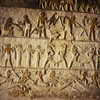 A painted relief from the tomb of Nefer