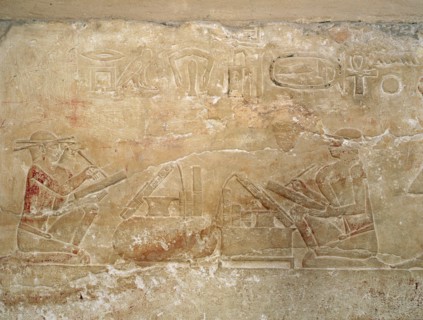 A detail of a relief