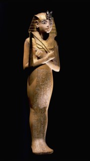 One of the many shabti from the tomb of Tutankhamun