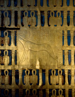 Details from Tutankhamuns shrine in the form of the sactuary of the feast of Sed