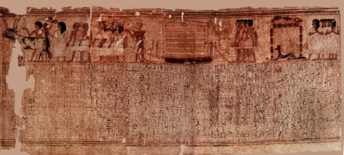 A vignette from the Book of the Dead of Kenna showing the funeral procession
