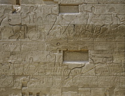 Relief from the northern wall of the hypostyle hall at the great temple of Amun
