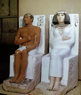 Statues of Prince Rahotep and his wife Nofret