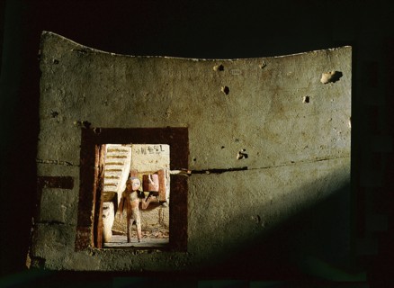 A wooden model of a granary