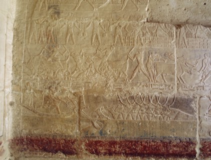 A scene in relief in the tomb of the vizier Mereruka
