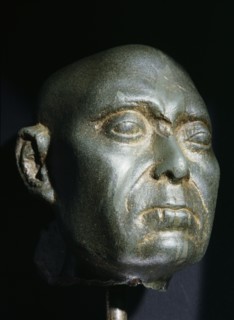 Finely carved head of an elderly man