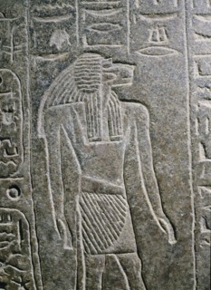 Detail of a 19th Dynasty sarcophagus reused at Tanis by Psusennes I